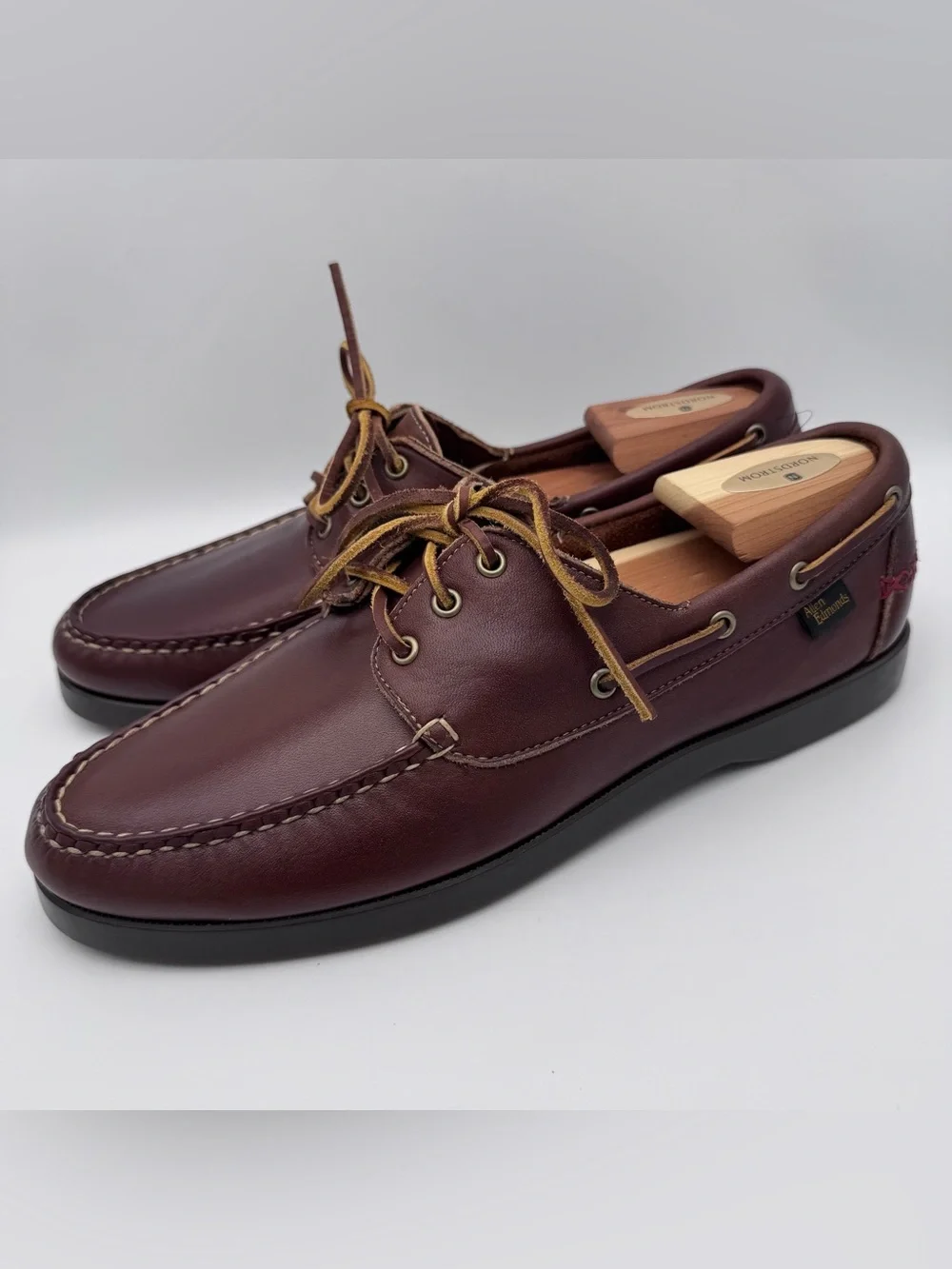 Allen Edmonds Center Fielder Brown Leather Moccasin Boat Shoes Men's Size 11 D